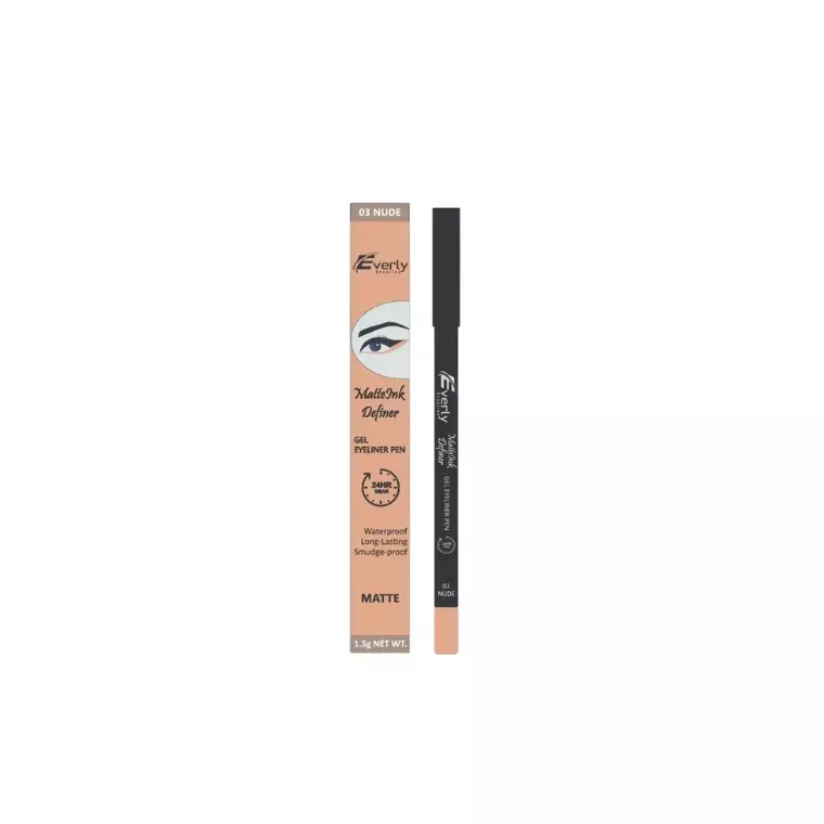 Everly Beauties Matte Ink Definer Gel Eyeliner Pen #03 Nude (1.5gm)