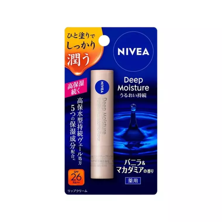 Nivea Deep Moisture Melty Medicated Lip Stick Balm Vanilla & Macadamia Flavor (2.2gm)