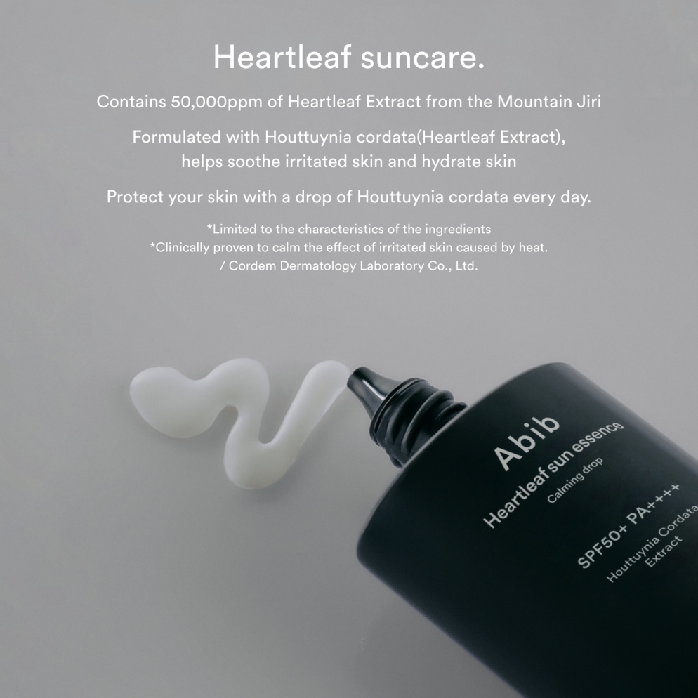 Abib Heartleaf Sun Essence Calming Drop SPF50+ PA++++ (50ml)