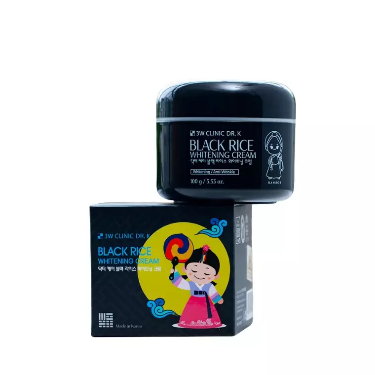 3W Clinic Dr. K Black Rice Whitening Cream (100gm)