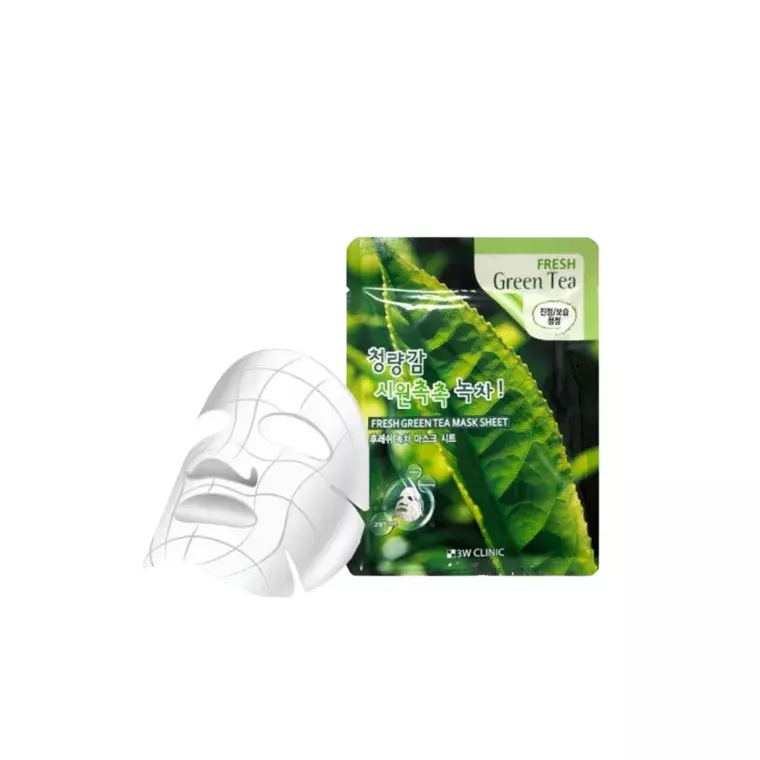 3W Clinic Fresh Green Tea Sheet Mask(23ml)