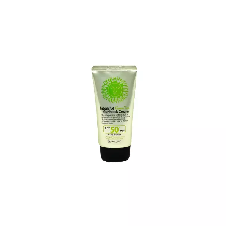 3W Clinic Intensive Green Tea Sunblock Cream SPF 50+PA+++ (70ml)