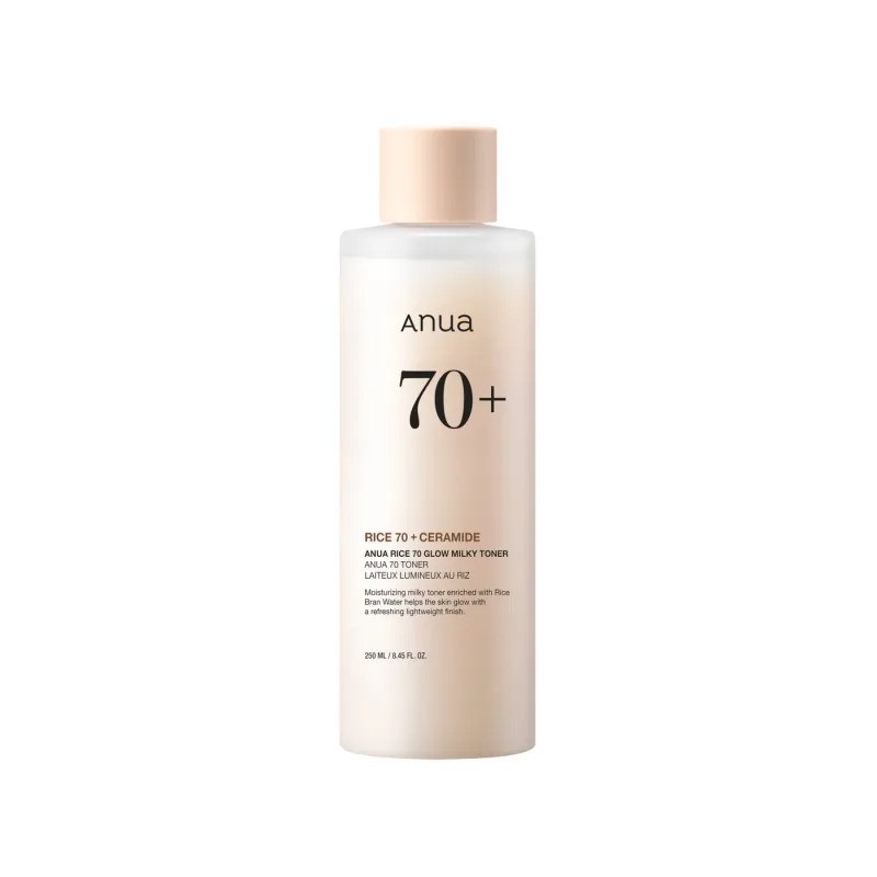 Anua Rice 70+ Ceramide Glow Milky Toner (250ml)