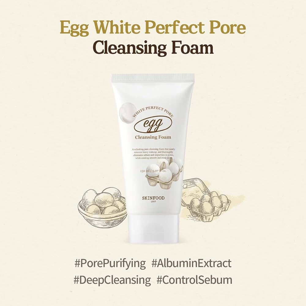 Skinfood Egg White Perfect Pore Cleansing Foam (150ml)