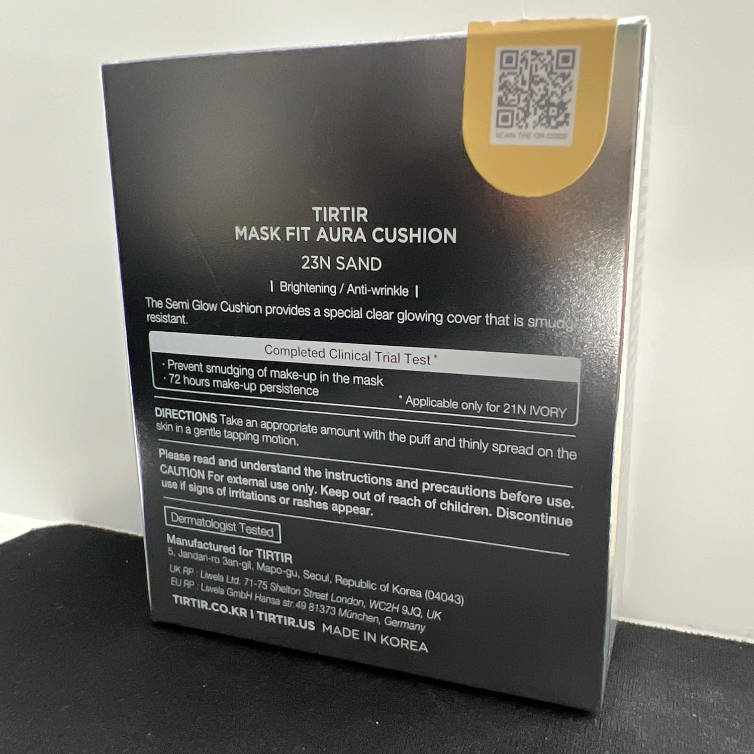Tirtir Mask Fit Aura Silver Cushion Foundation 23N Sand(18gm)
