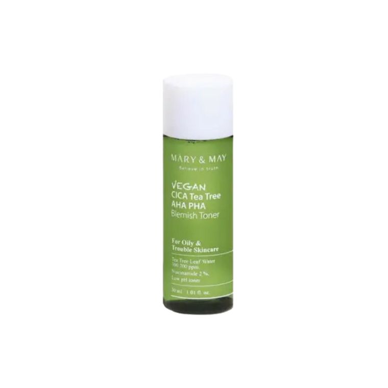 Mary & May Vegan CICA Tea Tree AHA PHA Blemish Toner (30ml)