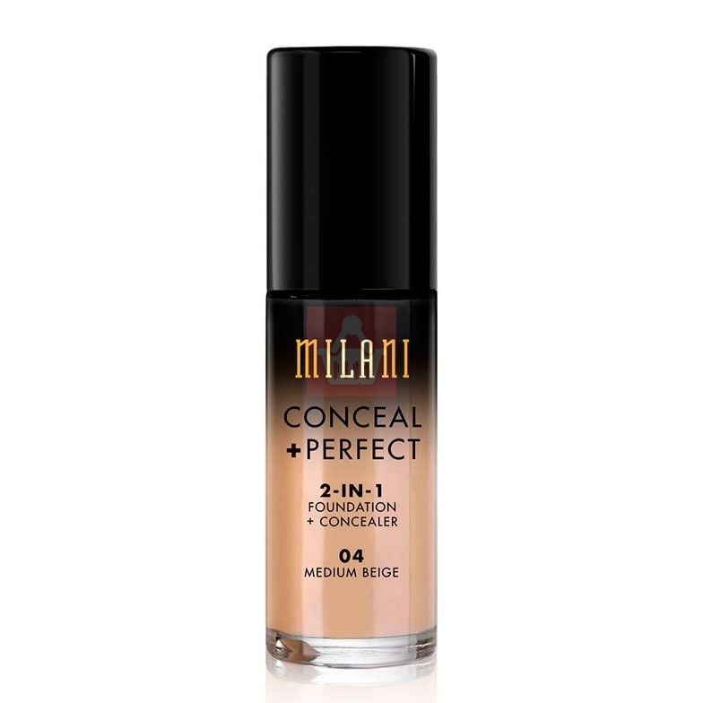 Milani Conceal+Perfect 2 In 1 Foundation And Concealer 04 Medium Beige