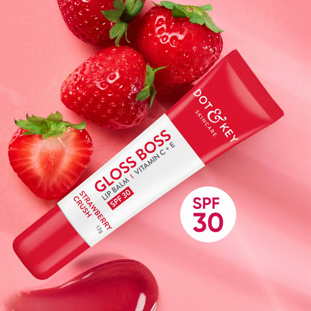 Dot & Key Gloss Boss Vitamin C + E Lip Balm SPF 30 - Strawberry Crush(12gm)