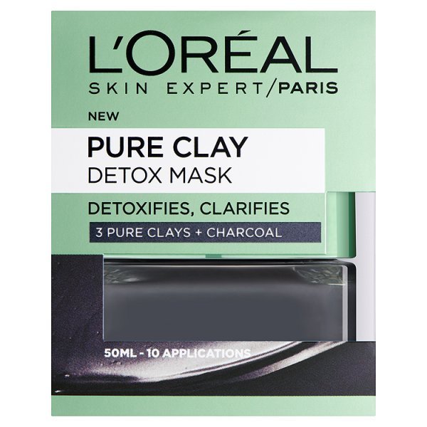 L'Oreal Paris Pure Clay Detox Face Mask Charcoal (50ml)