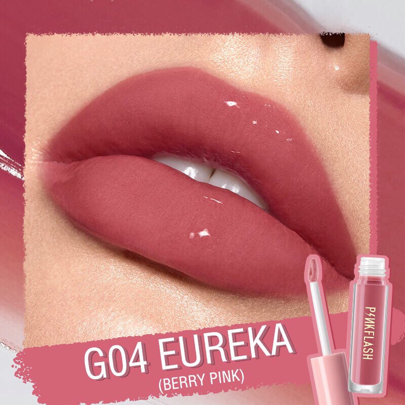 Pink Flash Ever Glossy Moist Lip gloss Eureka #G04 Berry Pink (2.3ml)