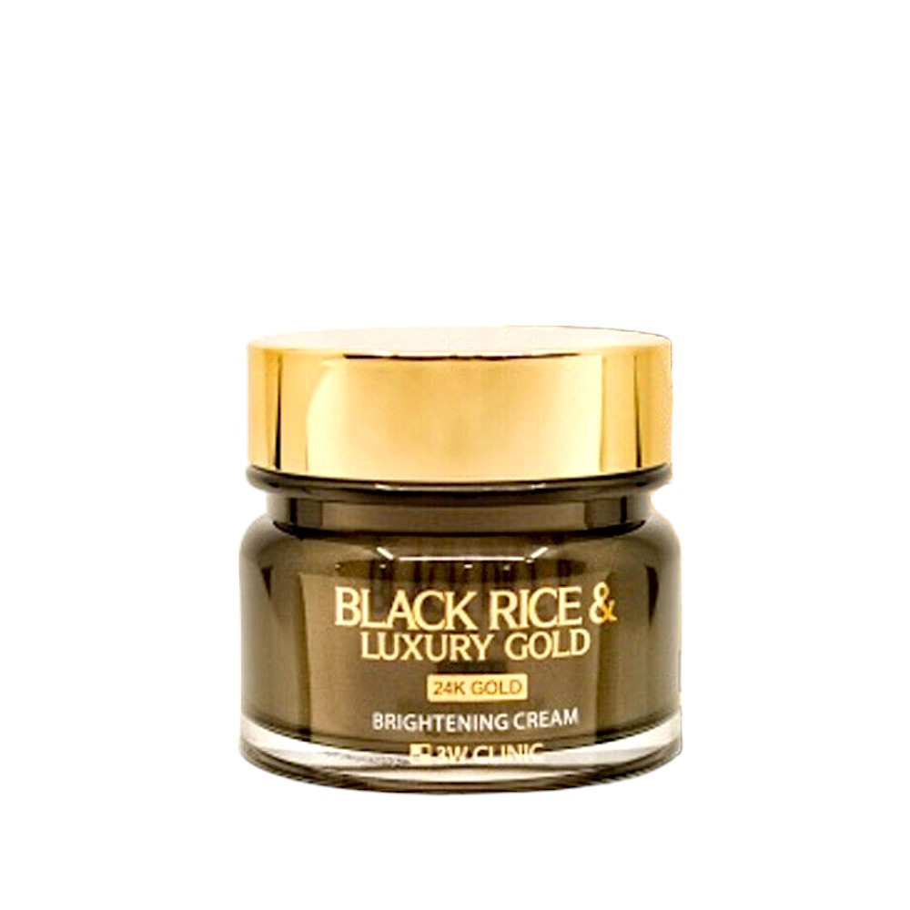 3W Clinic Black Rice & Luxury Gold Brightening Cream (100gm)