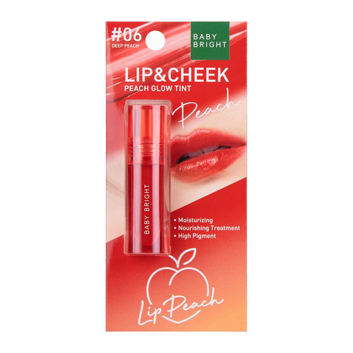 Baby Bright Lip & Cheek Peach Glow Tint #06 Deep Peach (2.4gm)