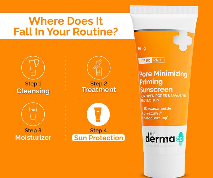 The Derma Co Pore Minimizing Priming Sunscreen Spf 50 (50gm)