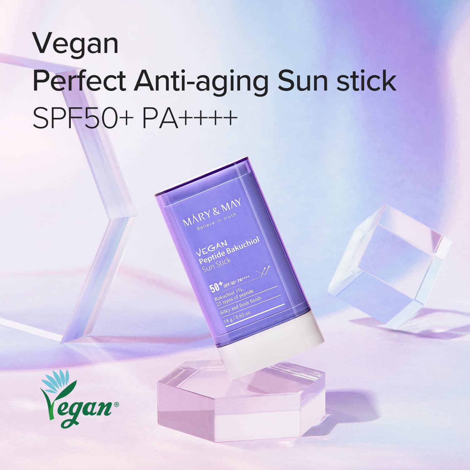 Mary&May Vegan Peptide Bakuchiol Sun Stick SPF50+ PA++++(18gm)