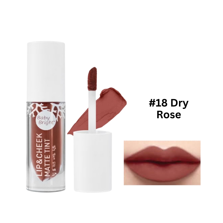 Baby Bright Lip & Cheek Matte Tint #18 Dry Rose (2.4gm)