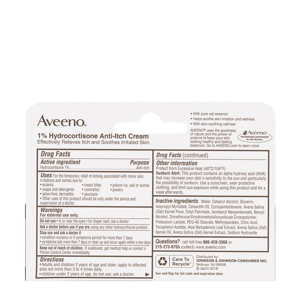 Aveeno 1% Hydrocortisone Anti-Itch Cream (28gm) (2023-12-01)