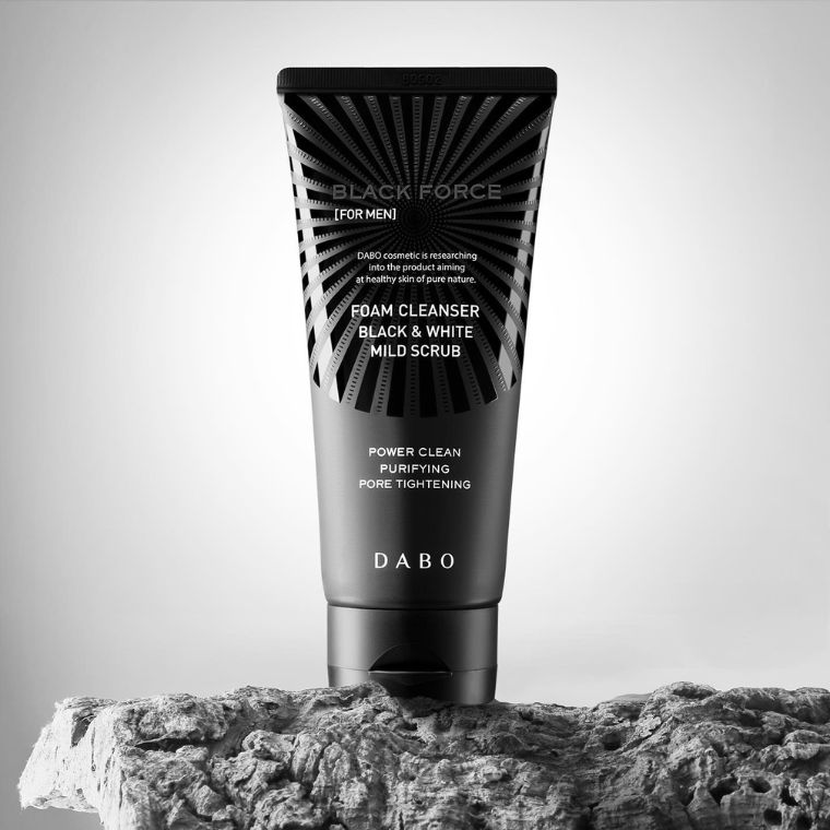 Dabo Black Force Men Foam Cleanser Black & White Mild Scrub (120ml)