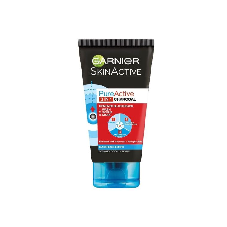 Garnier Skin Active Pure Active 3 In 1 Clay Mask Scrub Wash (150ml)
