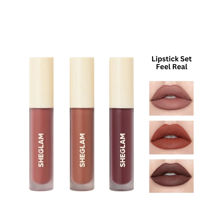 Sheglam Matte Allure Mini Liquid Lipstick Set Feel Real