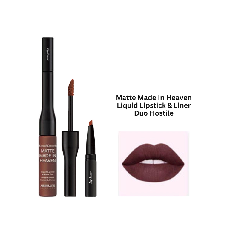 Absolute New York Matte Made In Heaven Liquid Lipstick & Liner Duo Hostile (4.2gm)