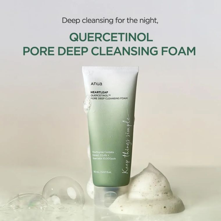 Anua Heartleaf Quercetinol Pore Deep Cleansing Foam (150ml)