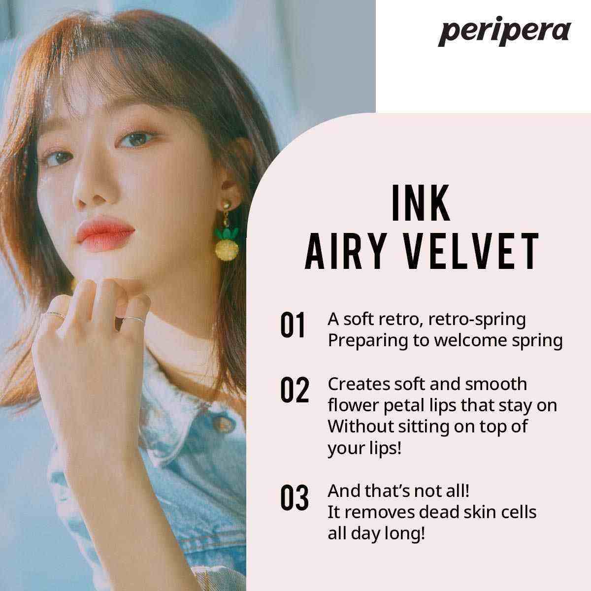 Peripera Ink Airy Velvet Lip Tint #21 Fluffy Peach (4gm)