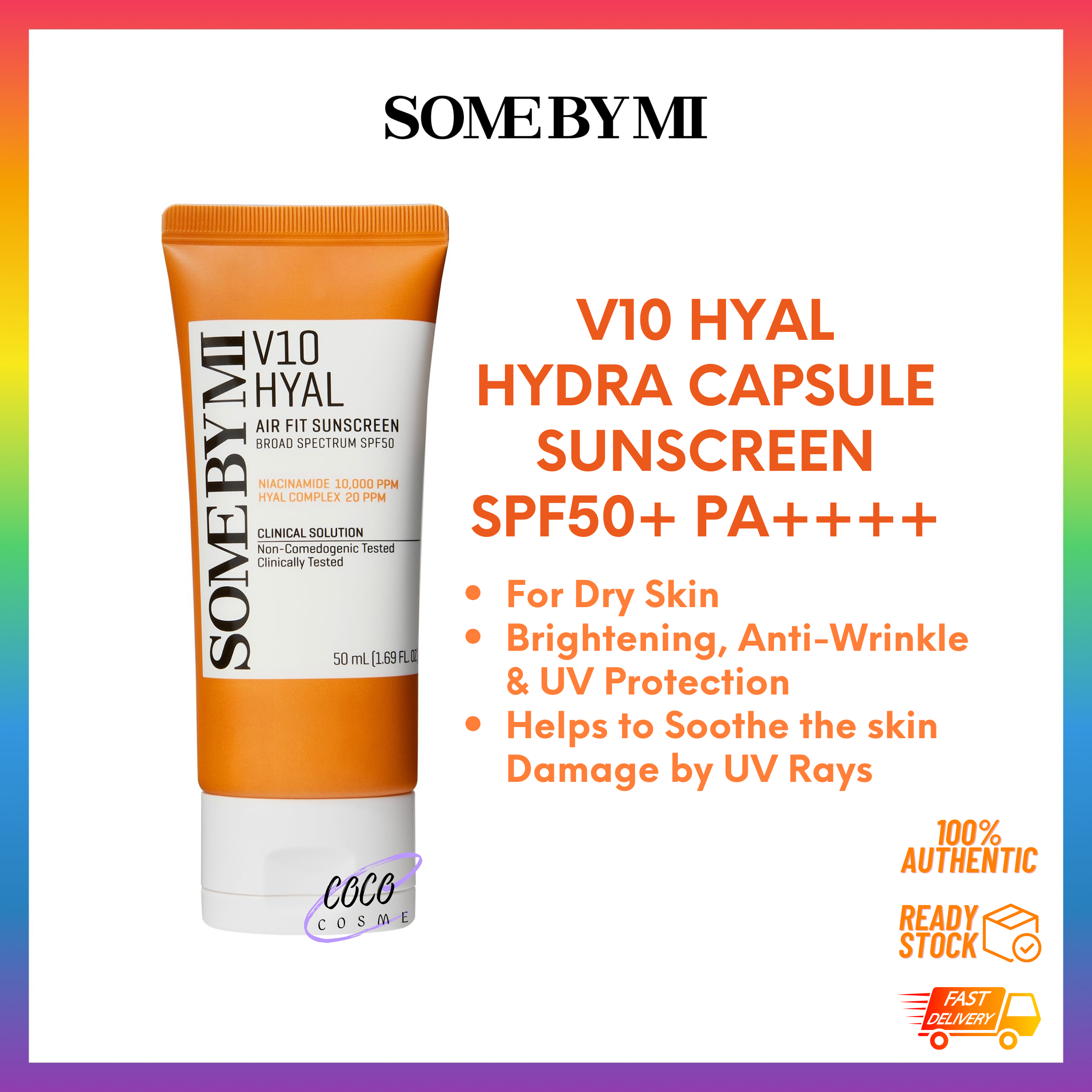 Some By Mi V10 Hyal Air Fit Sunscreen (50ml )