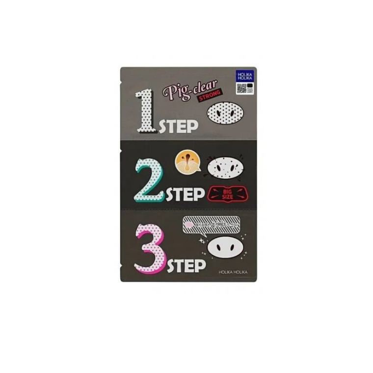 Holika Holika Pig Nose clear black head 3 Step kit Strong