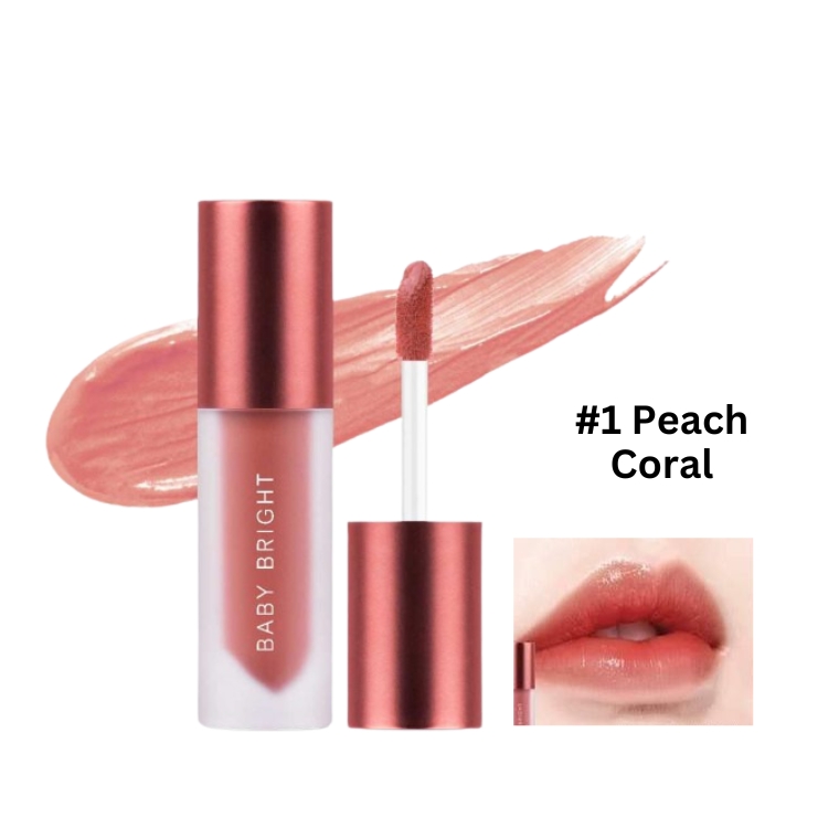 Baby Bright Lip & Cheek Color Stain Essence #1 Peach Coral (2.4gm)