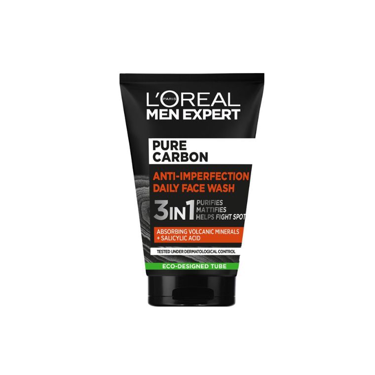 L’Oreal Men Expert Pure Carbon Anti Imperfection 3 in 1 Daily Face Wash (100ml)