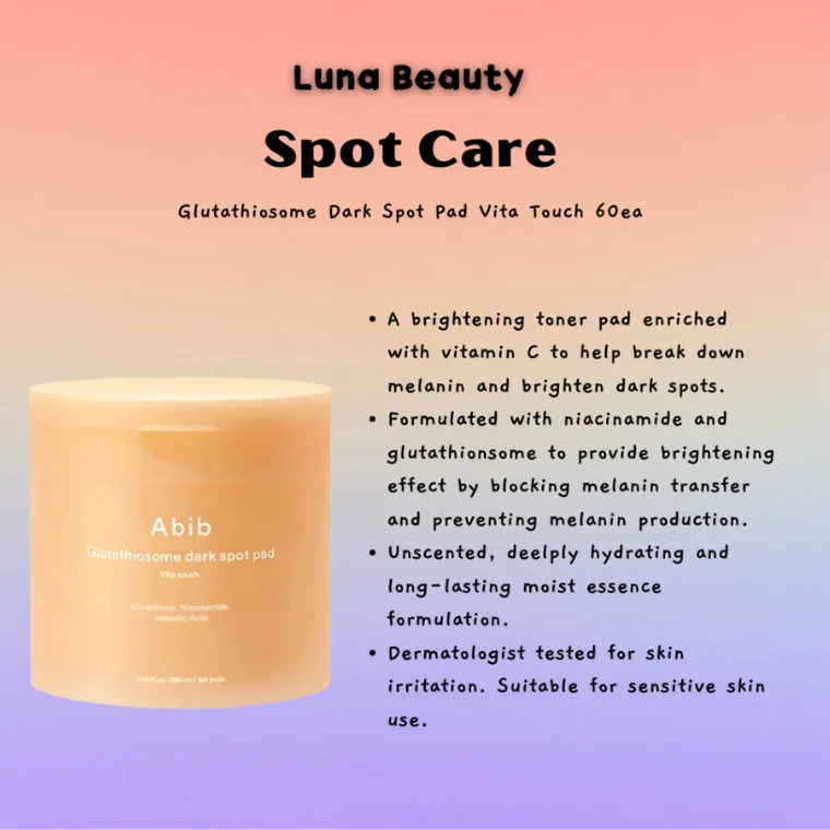 Abib Glutathiosome Dark Spot Pad Vita Touch 60pcs (220ml)