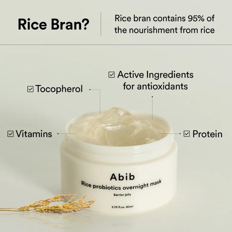 Abib Rice Probiotics Overnight Mask Barrier Jelly (80ml)