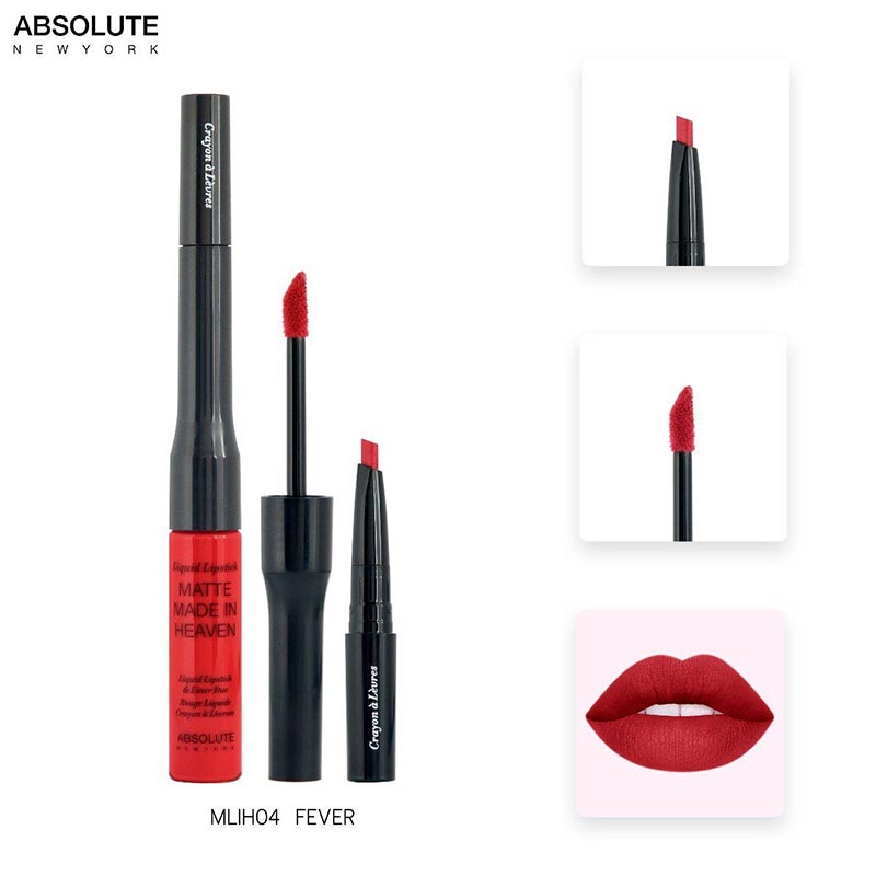 Absolute New York Matte Made In Heaven Liquid Lipstick & Liner Duo Fever (4.2gm)