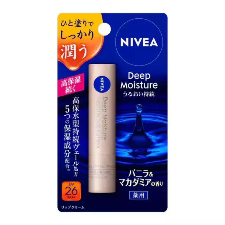 Nivea Deep Moisture Melty Medicated Lip Stick Balm Vanilla & Macadamia Flavor (2.2gm)