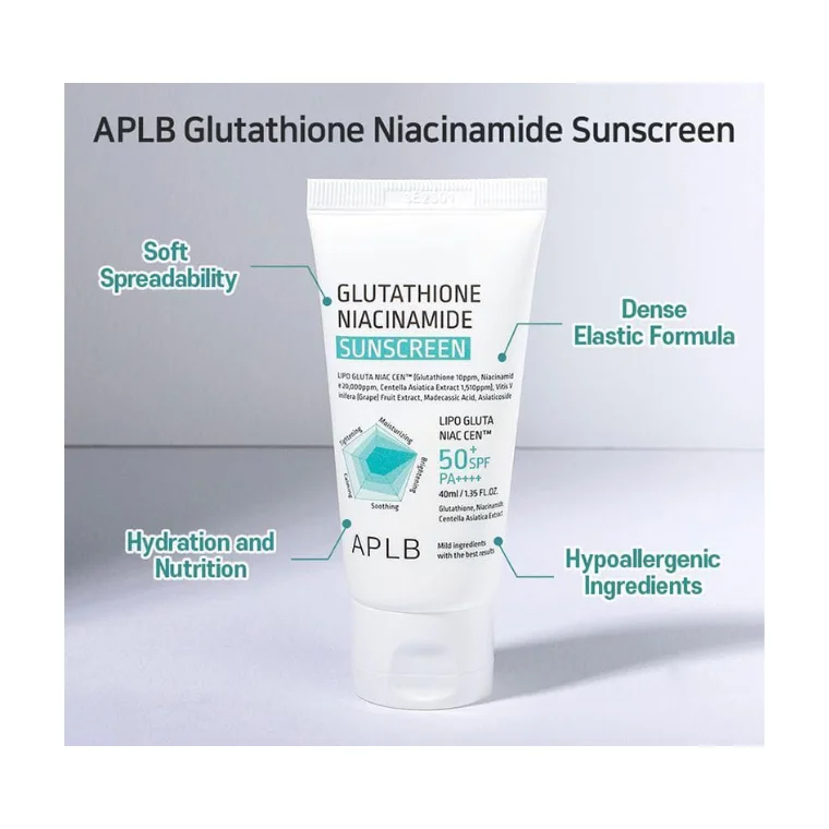 APLB Glutathione Niacinamide Sunscreen SPF50+ PA++++ (40ml)
