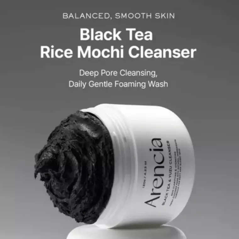 Arencia Black Tea Rice Mochi Cleanser (120gm)