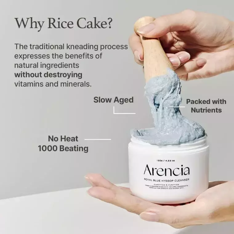 Arencia Fresh Blue Hyssop Rice Mochi Cleanser (120gm)