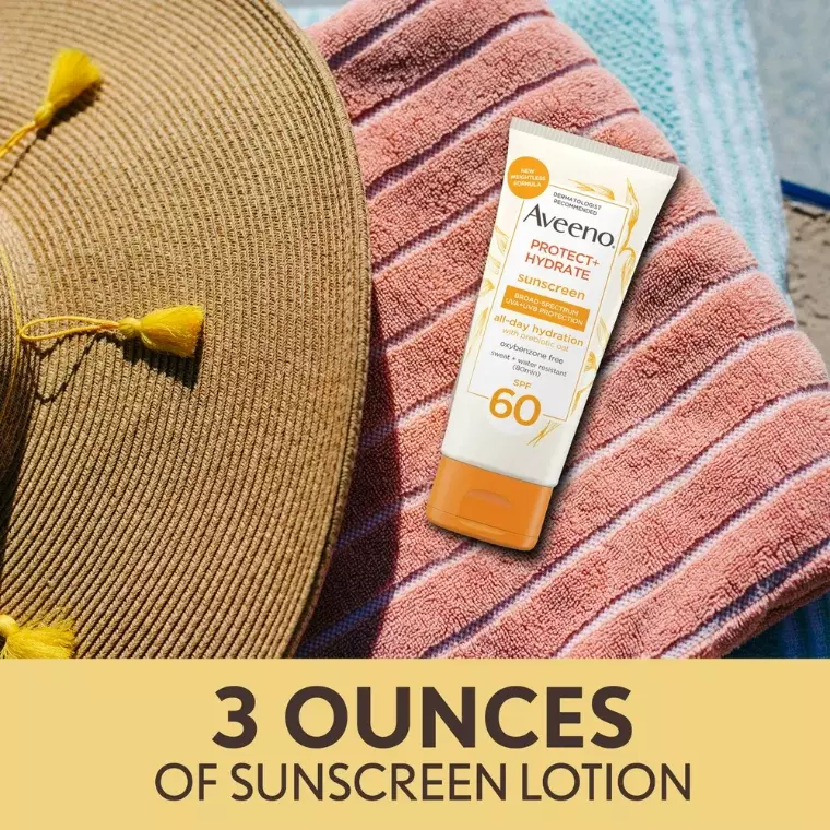 Aveeno Protect + Hydrate Body Sunscreen Lotion with Spf 60 (88ml)