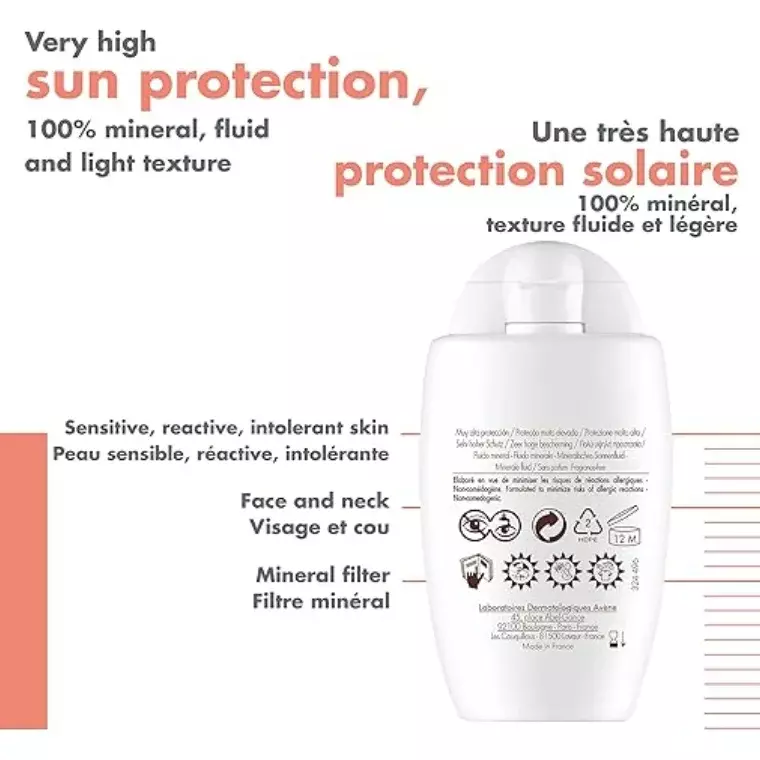 Avene Very High Protection Mineral Fluid SPF50 (40ml)