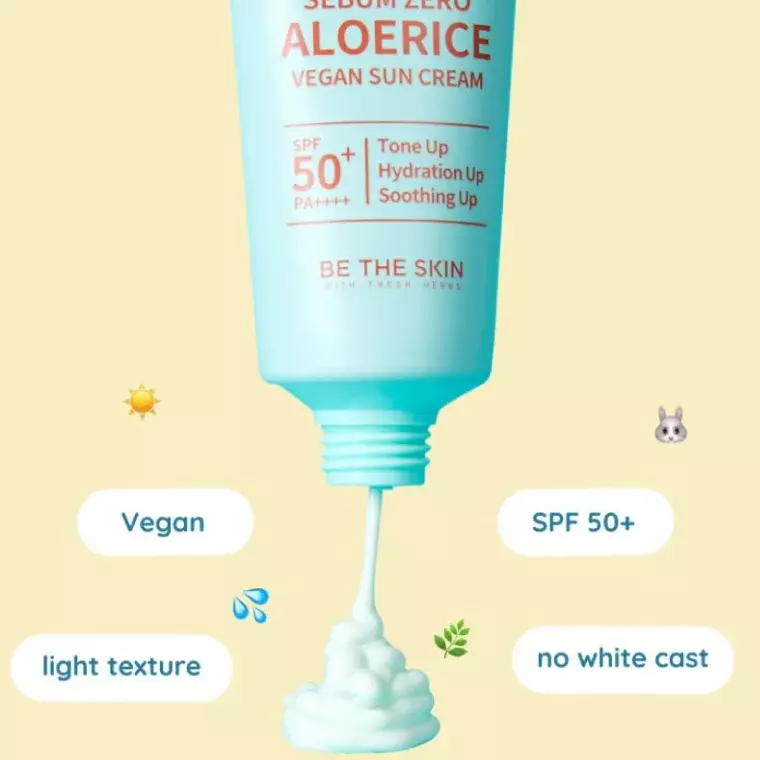 Be The skin Sebum Zero Aloerice Vegan Sun Cream (50ml)