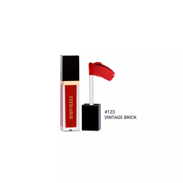 Beauty Glazed Matte Liquide Lipstick #123 Vintage Brick (2.8gm)