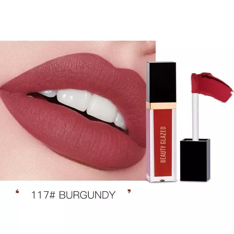 Beauty Glazed Matte Liquide Lipstick #117- Burgundy(2.8gm)