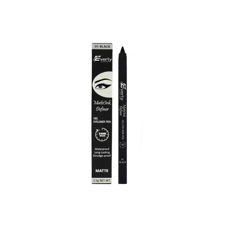 Everly Beauties Matte Ink Define Gel Eyeliner Pen #01 Black (1.5gm)