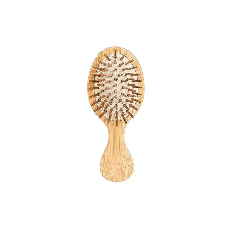 Blink Bamboo Wooden Small Round Plate Hair Brush
