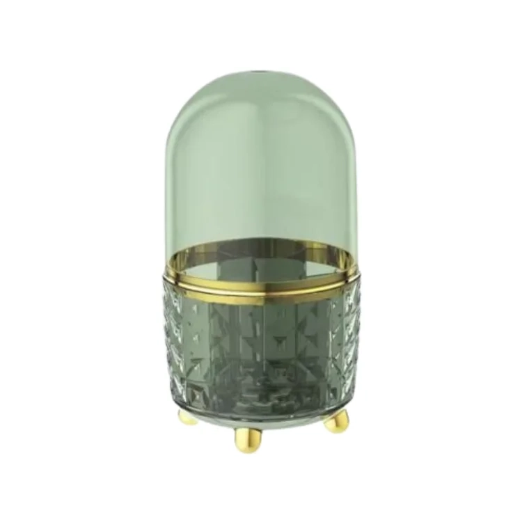 Blink Multifunction Makeup Brush Holder Organizer Transparent Rotatable Cosmetics Storage #Green