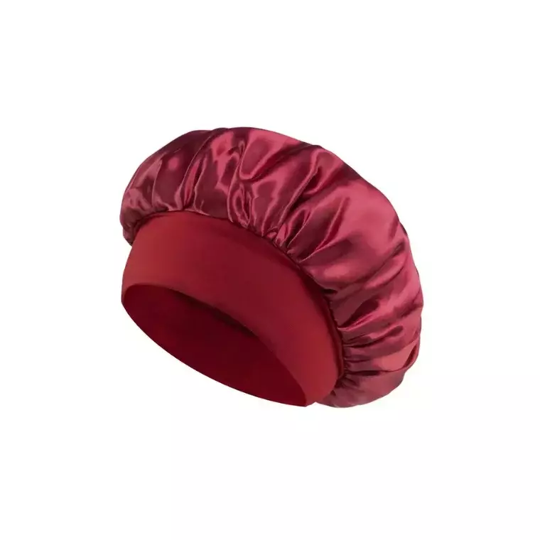 Blink Silk Bonnet Caps Plain Night Sleep Hat Women Hair Satin Scarf - Red