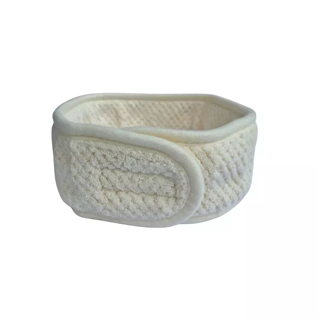 Blink White Velcro Design Bath Headband