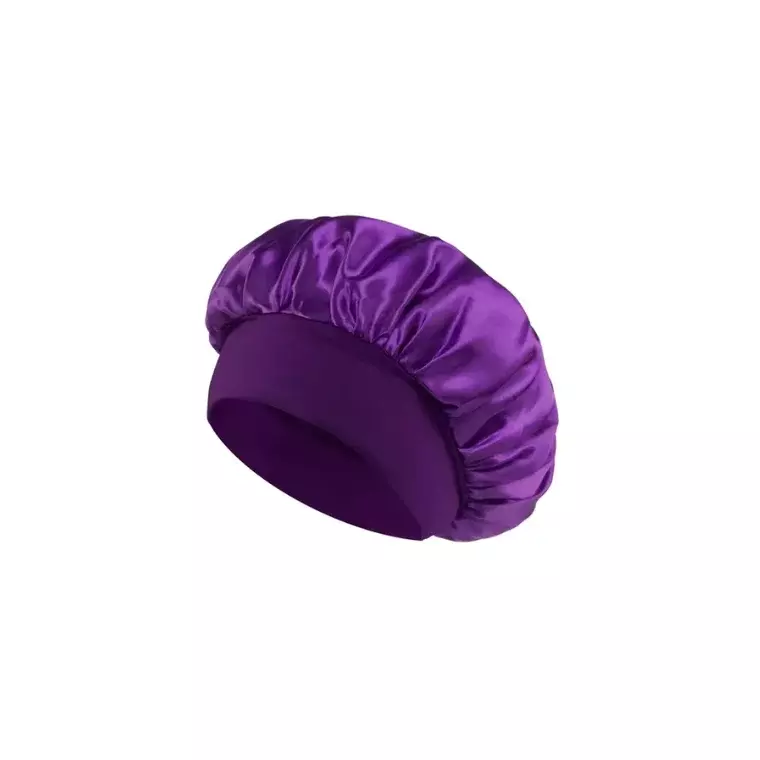 Blink Silk Bonnet Caps Plain Night Sleep Hat Women Hair Satin Scarf -Purple