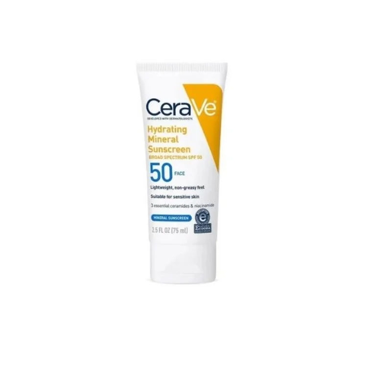 Cerave Hydrating Broad Spectrum SPF 50 Face Mineral  Sunscreen (75ml)