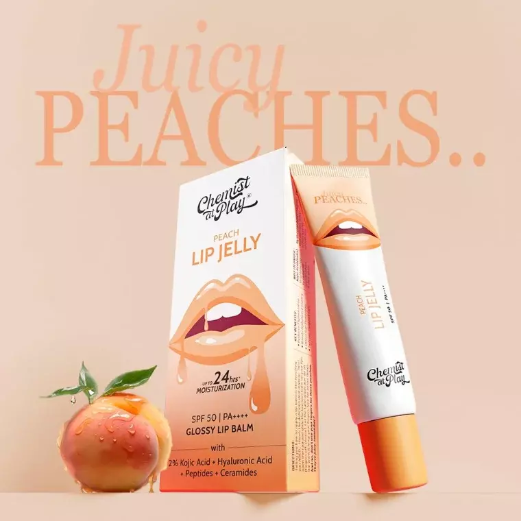 Chemist At Play Glossy Lip Balm SPF 50 PA++++#Peach (10gm)